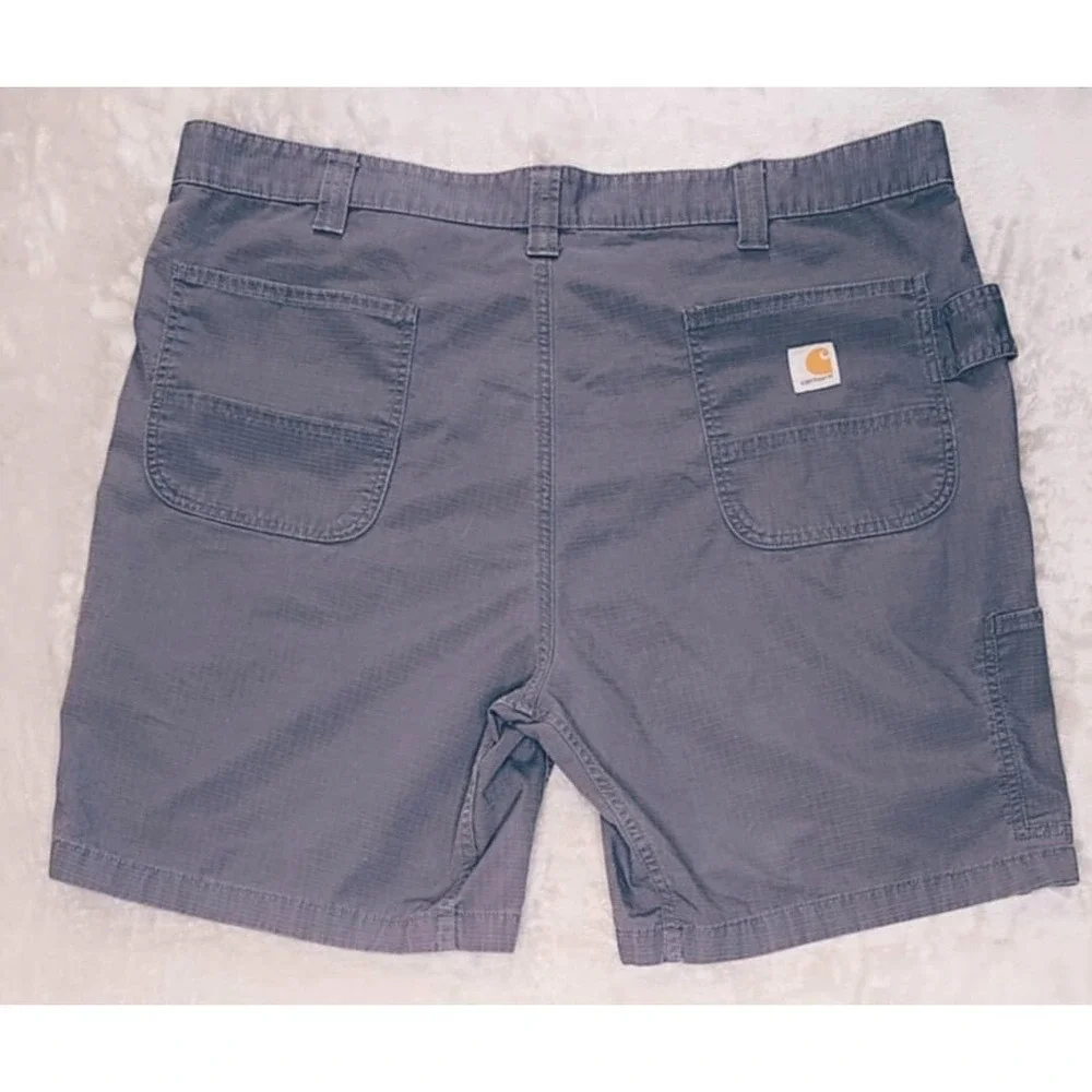 Carhartt Shorts Mens 44 Gray Carpenter Ripstop Relaxed Fit Hammer‎ Loop 104196